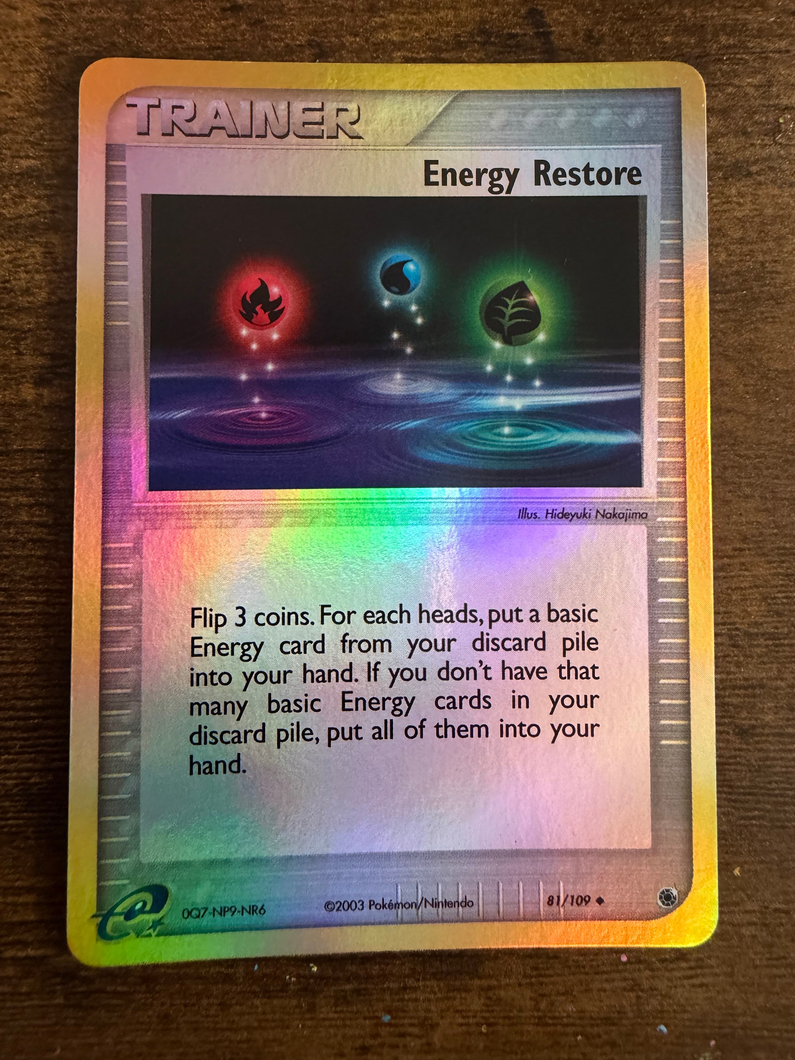 Energy Restore Reverse Holo #81/109 Pokemon Ruby & Sapphire