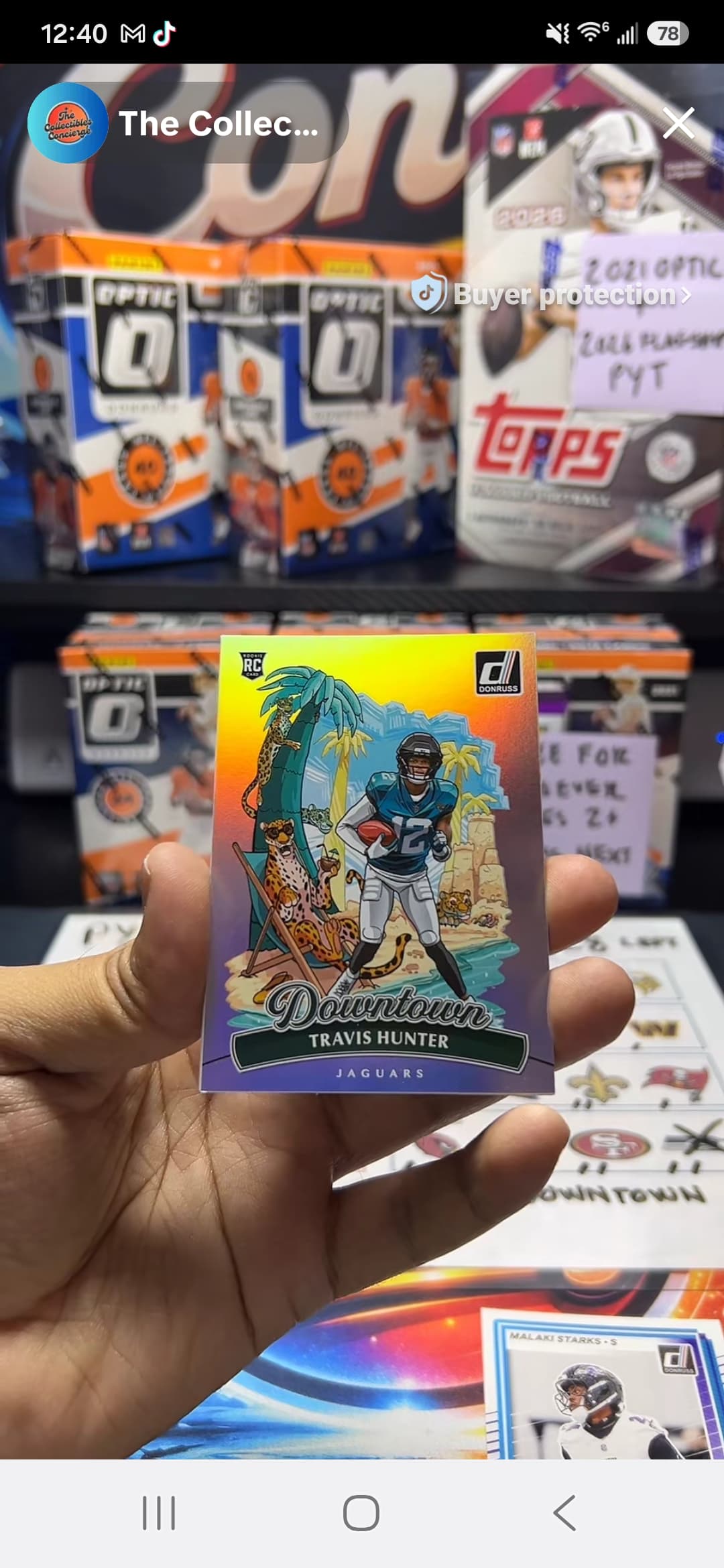 2025 Donruss Downtown Travis Hunter RC #13 Jaguars