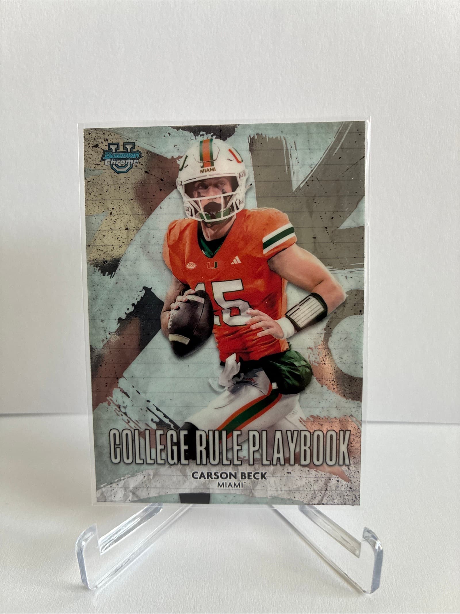 2025 Bowman Chrome College Rule Playbook Carson Beck #CRP-7