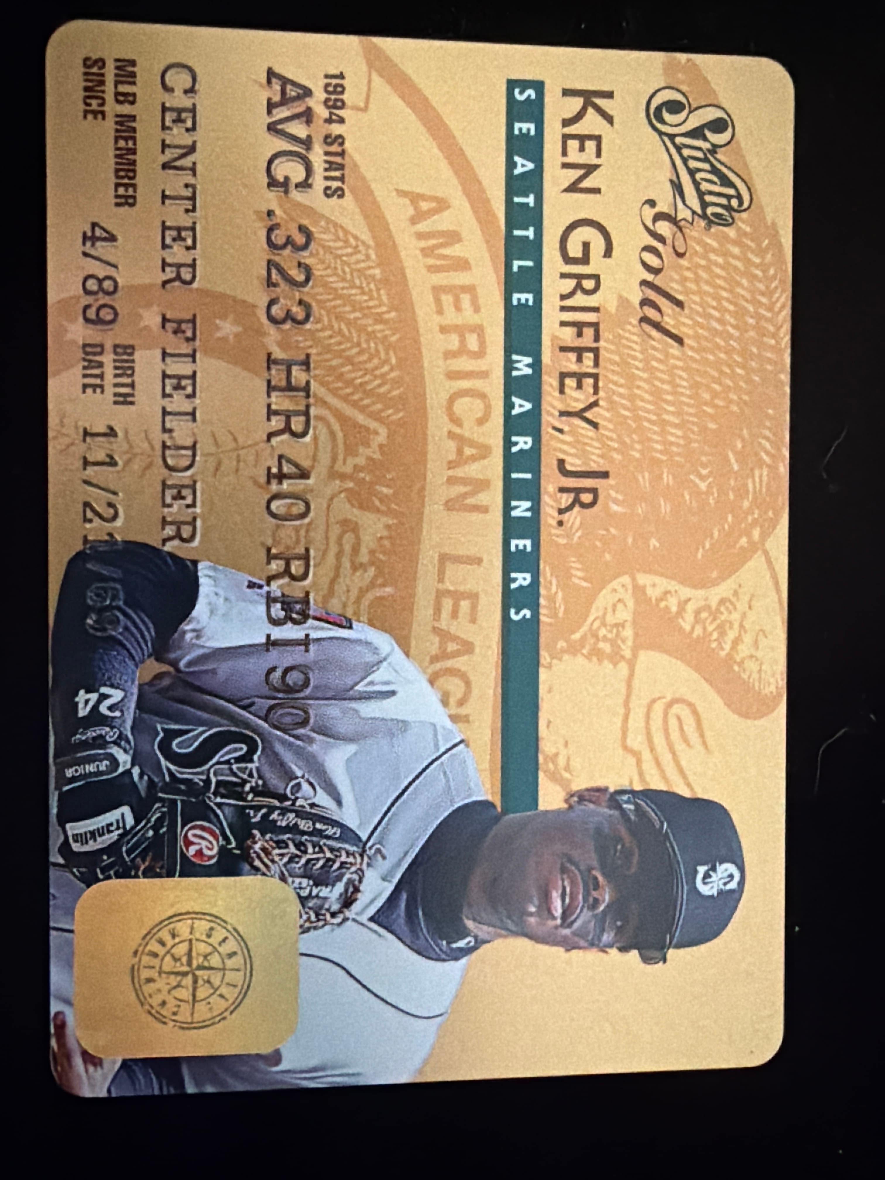 1995 Studio Gold Series Ken Griffey Jr. #5 of 50
